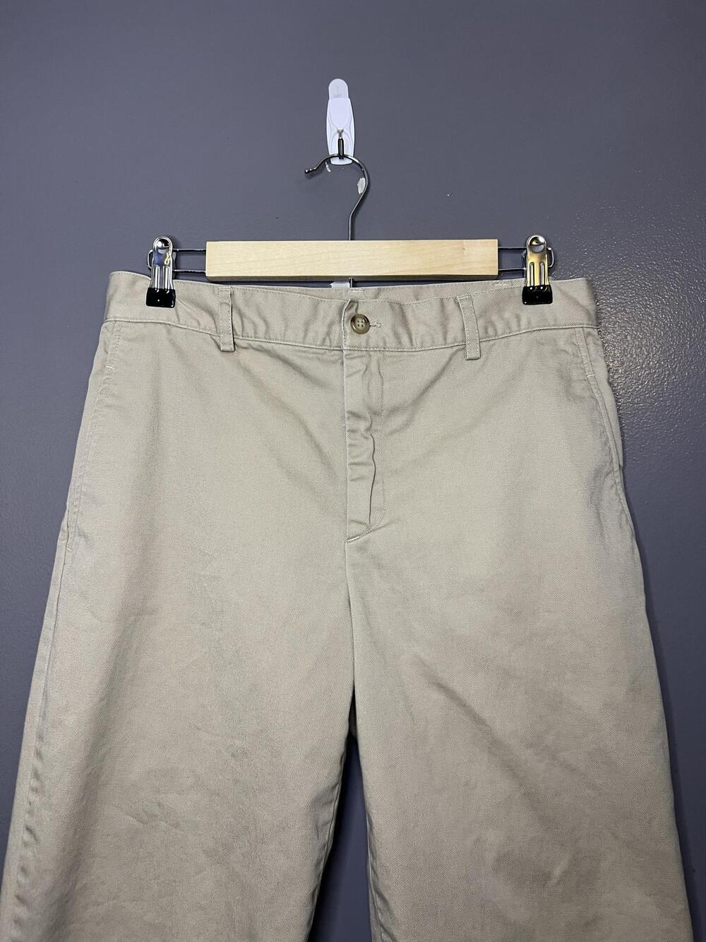 Ralph Lauren Sport Pants Womens 10 Beige Capri Twill Embroidered Logo Casual